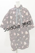 Jamie エーエヌケー / エンジェルプリントBIGシャツ M ブラウン H-25-05-23-025-LO-BL-NS-ZH