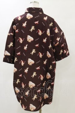 画像2: Jamie エーエヌケー / エンジェルプリントBIGシャツ M ブラウン H-25-05-23-025-LO-BL-NS-ZH
