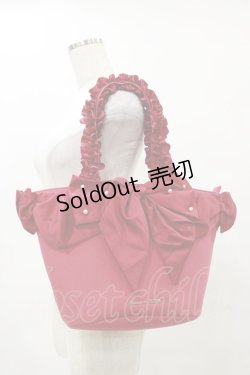 画像1: Maison de FLEUR / SnowWhite/フリルハンドルトートバッグ  レッド H-25-05-23-003-LO-BG-NS-ZH