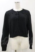m petit by misako / バラ刺繍ニットカーディガン L ブラック H-25-05-23-035-LO-TO-NS-ZH