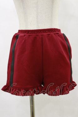 画像1: DearMyLove / ジャージフリルショートパンツ S レッド H-25-05-23-040-EL-PA-NS-ZH