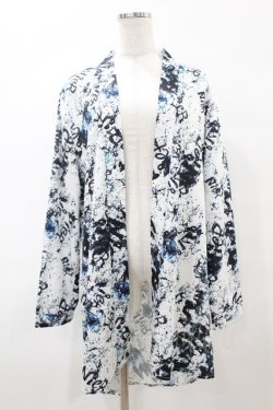 画像1: NieR Clothing / 総柄羽織  白 H-25-05-25-1032-PU-TO-KB-ZH