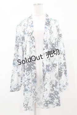 画像1: NieR Clothing / 総柄羽織  白 H-25-05-25-1032-PU-TO-KB-ZH