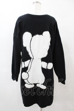 画像2: monomania / よだれベアスウェットワンピース  黒 H-25-05-25-1050-PU-OP-KB-ZH