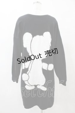 画像2: monomania / よだれベアスウェットワンピース  黒 H-25-05-25-1050-PU-OP-KB-ZH