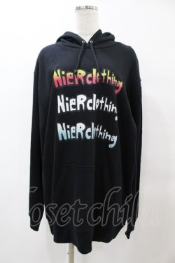 画像1: NieR Clothing / ロゴプルパーカー 2XL 黒 H-25-05-25-1053-PU-TO-KB-ZH