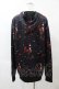 画像2: NieR Clothing / 総柄ZIPパーカー  黒×赤 H-25-05-25-1057-PU-TO-KB-ZH (2)