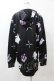 画像2: NieR Clothing / 総柄ZIPパーカー  黒 H-25-05-25-1058-PU-TO-KB-ZH (2)