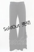 Qutie Frash / チャイナジャガードレースアップパンツ  黒 H-25-05-25-1007-QU-PA-KB-ZH