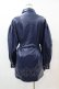 画像2: CuLLt / LEATHER JACKET ONEPIECE  ネイビー H-25-05-25-1011-PU-OP-KB-ZH (2)