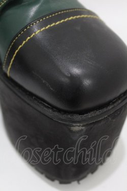 画像4: YOSUKE / 厚底ブーツ LL(約25.0cm) グリーン H-25-05-25-1001-PU-SH-KB-ZH