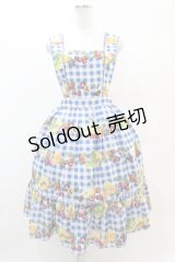 Melody BasKet / Fruits BasKetサロペットスカート M ブルー H-25-05-25-1014-LO-SK-KB-ZH