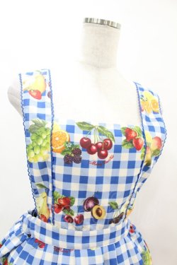 画像4: Melody BasKet / Fruits BasKetサロペットスカート M ブルー H-25-05-25-1014-LO-SK-KB-ZH