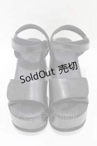 YOSUKE / 厚底サンダル LL(約25.0cm) ブラック H-25-05-25-1002-PU-SH-KB-ZH
