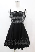 PUNK RAVE / Swallow gird stitching suspenders punk little black dress XS 黒 H-25-05-25-1017-PU-OP-KB-ZH