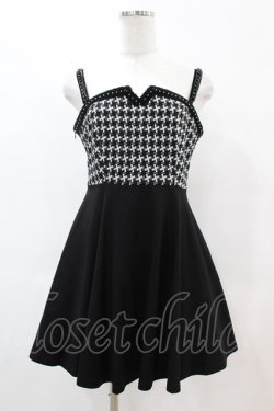 画像1: PUNK RAVE / Swallow gird stitching suspenders punk little black dress XS 黒 H-25-05-25-1017-PU-OP-KB-ZH