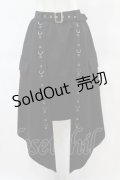 NieR Clothing / Dカン&ハトメ付きASYMMETRY SKIRT  ブラック H-25-05-25-1018-PU-SK-KB-ZH