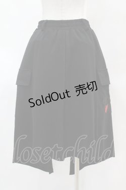 画像2: NieR Clothing / Dカン&ハトメ付きASYMMETRY SKIRT  ブラック H-25-05-25-1018-PU-SK-KB-ZH