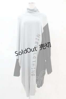 画像1: NieR Clothing / バイカラーリブロングニット  黒×グレー H-25-05-25-1022-PU-TO-KB-ZH