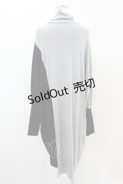 画像2: NieR Clothing / バイカラーリブロングニット  黒×グレー H-25-05-25-1022-PU-TO-KB-ZH