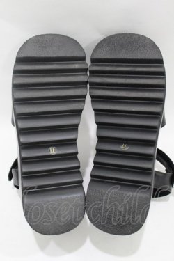 画像3: YOSUKE / 厚底サンダル LL(約25.0cm) ブラック H-25-05-25-1002-PU-SH-KB-ZH