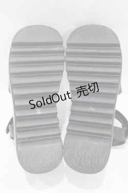 画像3: YOSUKE / 厚底サンダル LL(約25.0cm) ブラック H-25-05-25-1002-PU-SH-KB-ZH