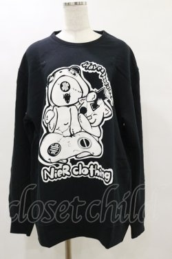 画像1: NieR Clothing / プリントSWEAT  2XL 黒 H-25-05-26-062-PU-TO-KB-ZH