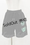Meltyglow / プリントショートパンツ  黒 H-25-05-26-063-PU-PA-KB-ZH
