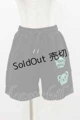 Meltyglow / プリントショートパンツ  黒 H-25-05-26-063-PU-PA-KB-ZH