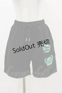 Meltyglow / プリントショートパンツ  黒 H-25-05-26-063-PU-PA-KB-ZH