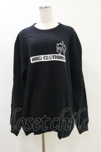 NieR Clothing / プリントSWEAT  2XL 黒 H-25-05-26-048-PU-TO-KB-ZH