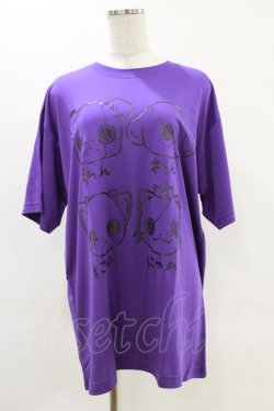 画像1: NieR Clothing / プリントTシャツ XL 紫 H-25-05-26-051-PU-TO-KB-ZH
