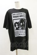 NieR Clothing / プリントCOTTON CUTSEW 3XL 黒 H-25-05-26-052-PU-TO-KB-ZH