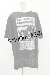 NieR Clothing / プリントCOTTON CUTSEW 3XL 黒 H-25-05-26-052-PU-TO-KB-ZH
