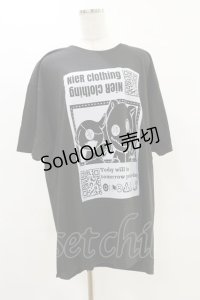 NieR Clothing / プリントCOTTON CUTSEW 3XL 黒 H-25-05-26-052-PU-TO-KB-ZH