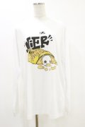 Meltyglow / プリントロングトップス XL 白 H-25-05-26-053-PU-TO-KB-ZH