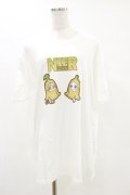 NieR Clothing / プリントCOTTON CUTSEW XL 白 H-25-05-26-054-PU-TO-KB-ZH