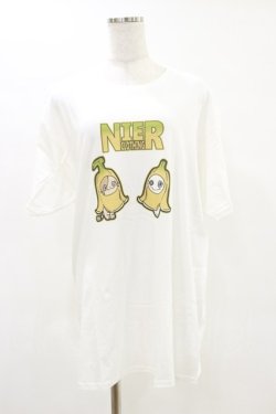 画像1: NieR Clothing / プリントCOTTON CUTSEW XL 白 H-25-05-26-054-PU-TO-KB-ZH