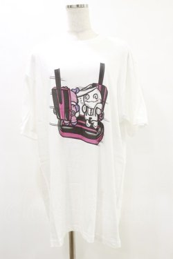 画像1: NieR Clothing / プリントCOTTON CUTSEW XL 白 H-25-05-26-055-PU-TO-KB-ZH