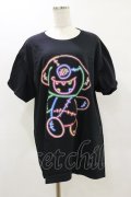 NieR Clothing / プリントCOTTON CUTSEW XL 黒 H-25-05-26-058-PU-TO-KB-ZH