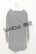 NieR Clothing / ギャザープルパーカー  黒 H-25-05-26-060-PU-TO-KB-ZH