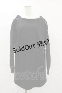NieR Clothing / ギャザープルパーカー  黒 H-25-05-26-060-PU-TO-KB-ZH