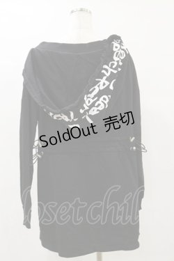 画像2: NieR Clothing / ギャザープルパーカー  黒 H-25-05-26-060-PU-TO-KB-ZH
