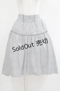 axes femme POETIQUE / グレンチェックフィッシュテールスカート M ブラック H-25-05-27-022-AX-SK-NS-ZH
