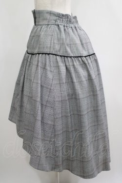 画像2: axes femme POETIQUE / グレンチェックフィッシュテールスカート M ブラック H-25-05-27-022-AX-SK-NS-ZH