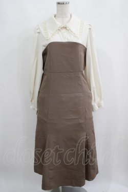 画像1: DearMyLoveRose / マーメイドクラシカルワンピース 3L モカ H-25-05-27-028-EL-OP-NS-ZH