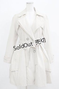 画像1: axes femme / レース切替トレンチコート M ベージュ H-25-05-27-032-AX-CO-NS-ZH