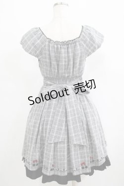 画像3: Amavel / チェリー刺繍チェックワンピース Free ブラック H-25-05-27-034-CA-OP-NS-ZH