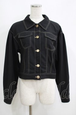画像1: axes femme POETIQUE / バックプリーツブルゾン M ブラック H-25-05-27-038-AX-JA-NS-ZH