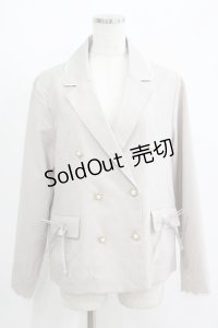 axes femme / スカラップ刺繍ダブルジャケット M ベージュ H-25-05-27-041-AX-JA-NS-ZH